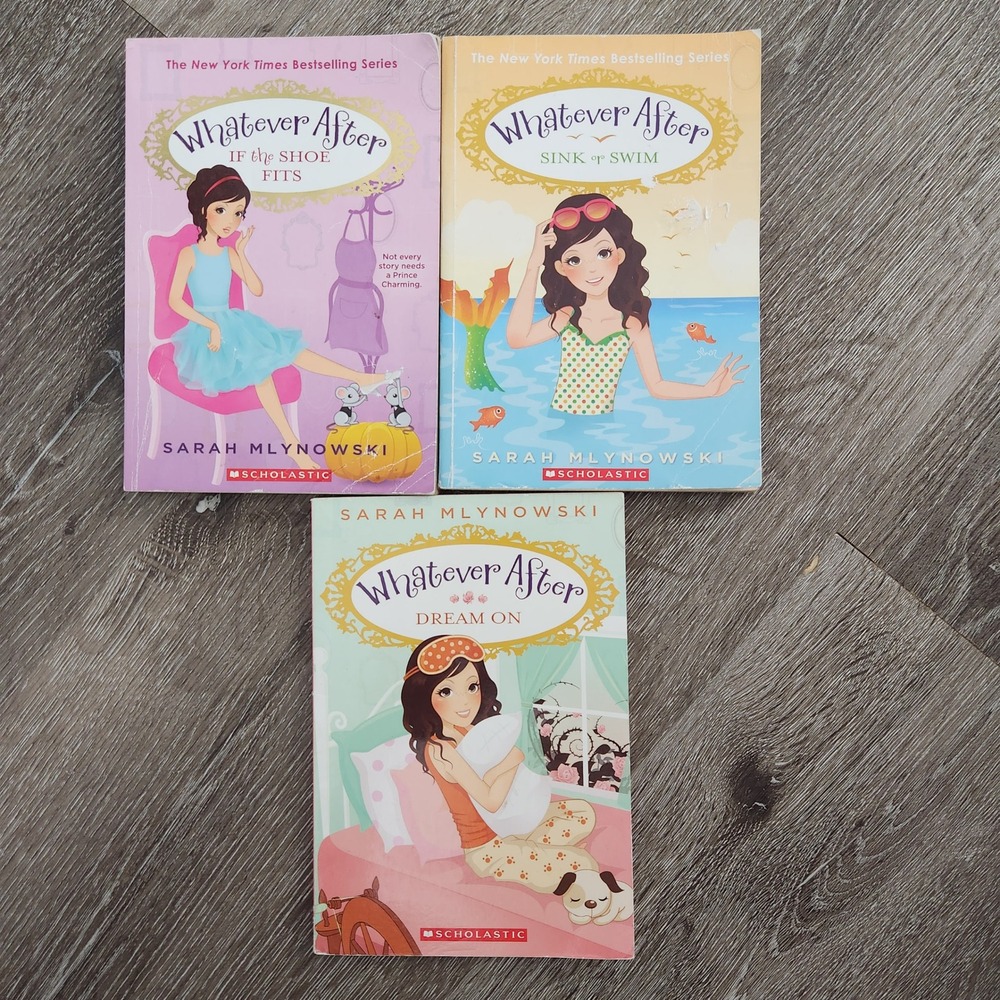 Whatever After Sarah Mlynowski Scholastic Book Lot If the Shoe Fits Sink or Swim